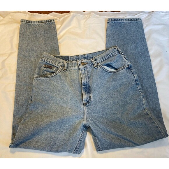 Riders Light Blue Jeans Womens Hi Rise Size 10 Denim Cotton Straight Leg - Picture 1 of 8